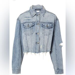 KSUBI cropped jean jacket. NWT!